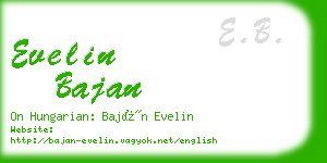 evelin bajan business card